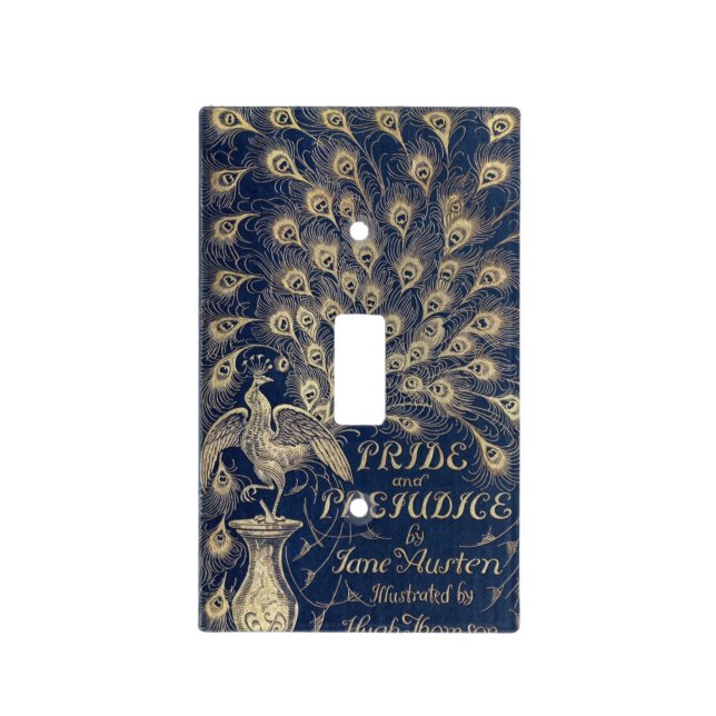 Pride & Prejudice Peacock Cover Light Switch Plate (Front)