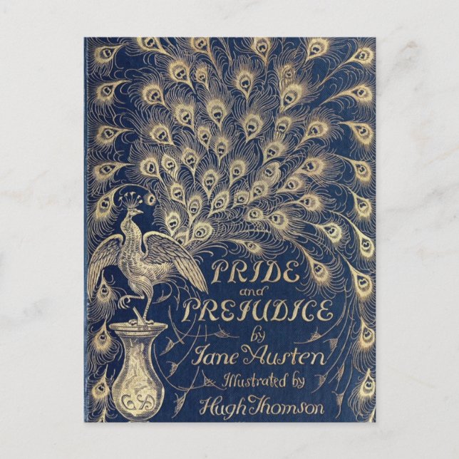 Pride & Prejudice Peacock Cover Postcard (Front)
