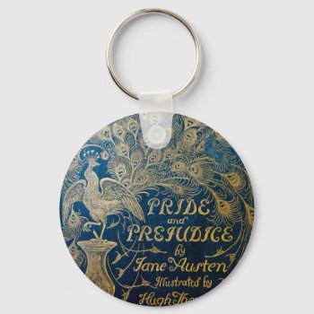 Pride & Prejudice Peacock Key Chain by AustenVariations at Zazzle