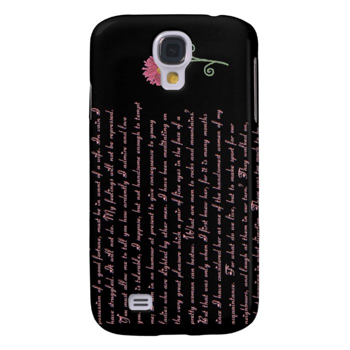 Pride & Prejudice Quotes Case Samsung Galaxy S4 Case