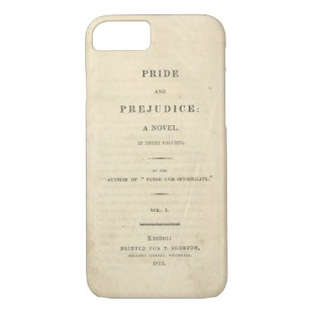 Pride & Prejudice Title Page Phone Case by AustenVariations at Zazzle