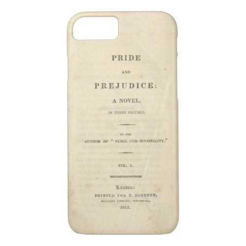 Pride  Prejudice Title Page Phone Case