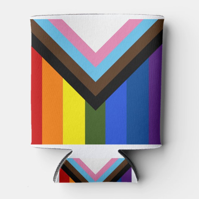 Pride Progress Flag Can Cooler (Front)