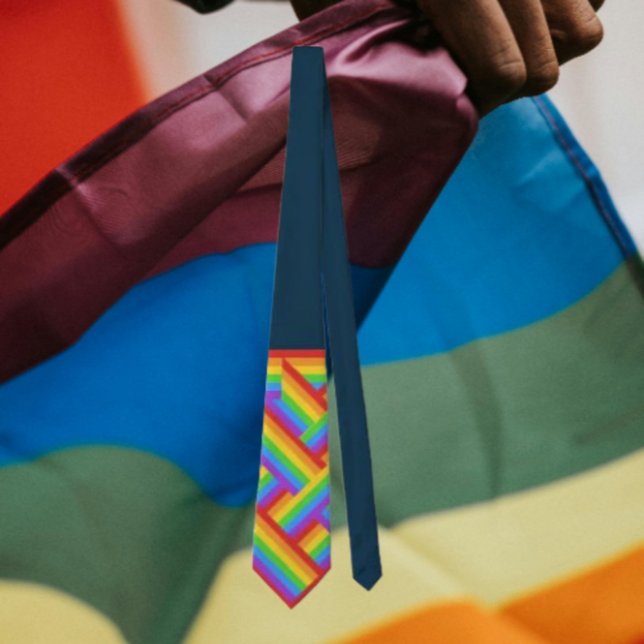 Pride Quarter: Rainbow Flag Accent Neck Tie (Creator Uploaded)