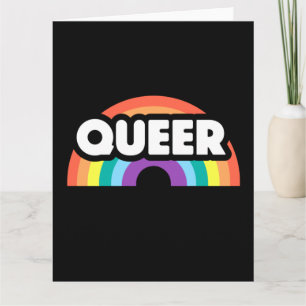 pride- Queer rainbow love is love. Card
