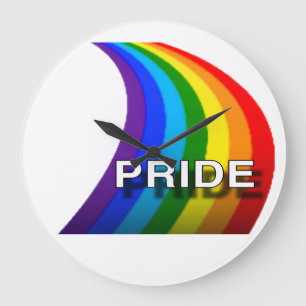 PRIDE RAINBOW #1 LARGE CLOCK