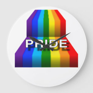 PRIDE RAINBOW #2 LARGE CLOCK