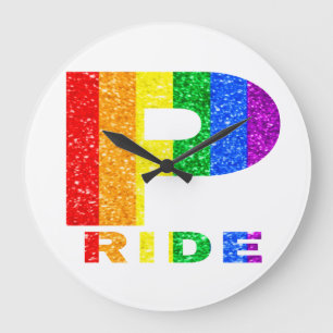 PRIDE RAINBOW #4 LARGE CLOCK