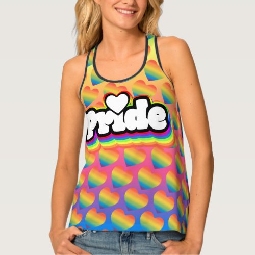 Pride Rainbow All_Over Print Racerback Tank Top