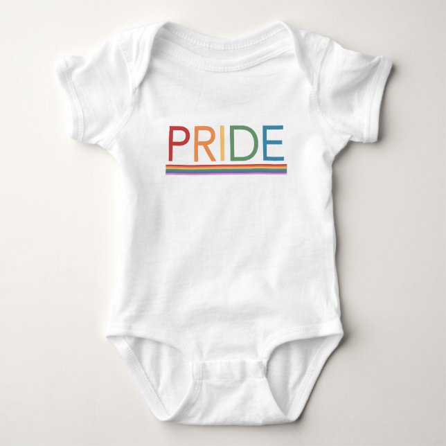 PRIDE Rainbow Baby Bodysuit (Front)