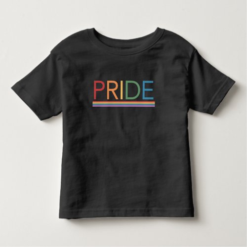 PRIDE Rainbow Black Toddler T_shirt
