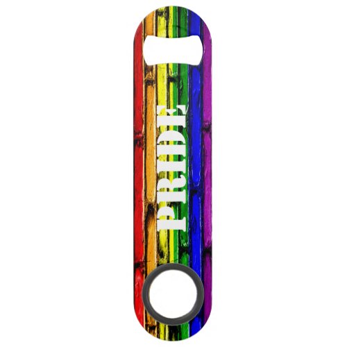 PRIDE Rainbow Brick Bottle Opener