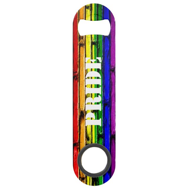 PRIDE Rainbow Brick Bottle Opener (Front)