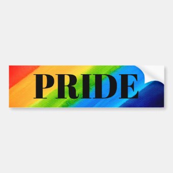 Pride Rainbow Bumper Sticker | Zazzle