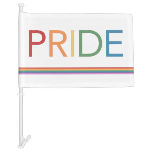 PRIDE Rainbow Car Flag
