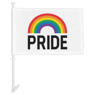 Pride Rainbow Car Flag
