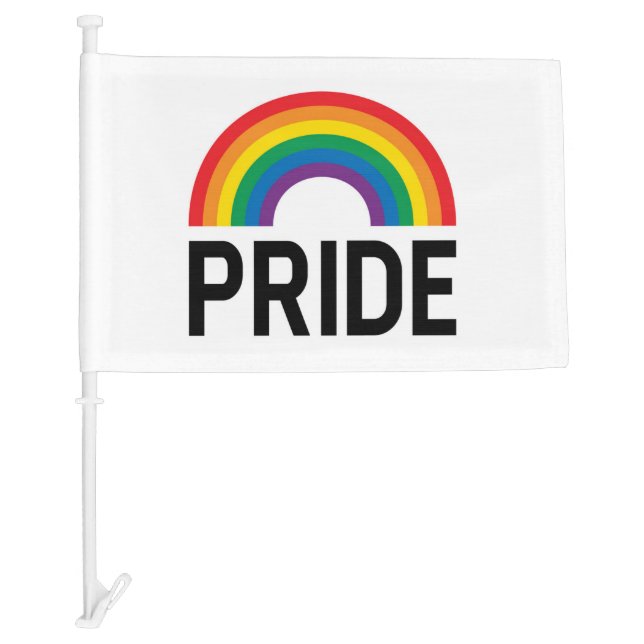 Pride Rainbow Car Flag (Front)