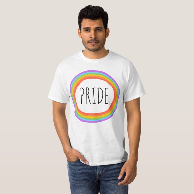 PRIDE Rainbow Circle T-Shirt (Front Full)