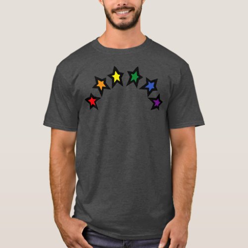 Pride Rainbow Colored Stars T_Shirt