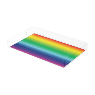 pride rainbow colors Acrylic Tray