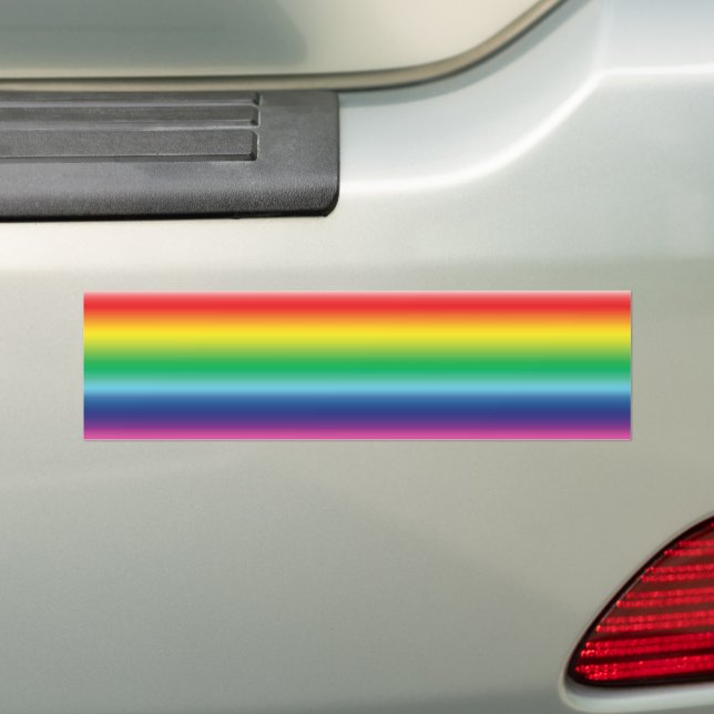 pride rainbow colors Bumper Sticker (On Car)
