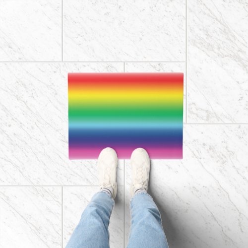 pride rainbow colors flag lgbt doormat