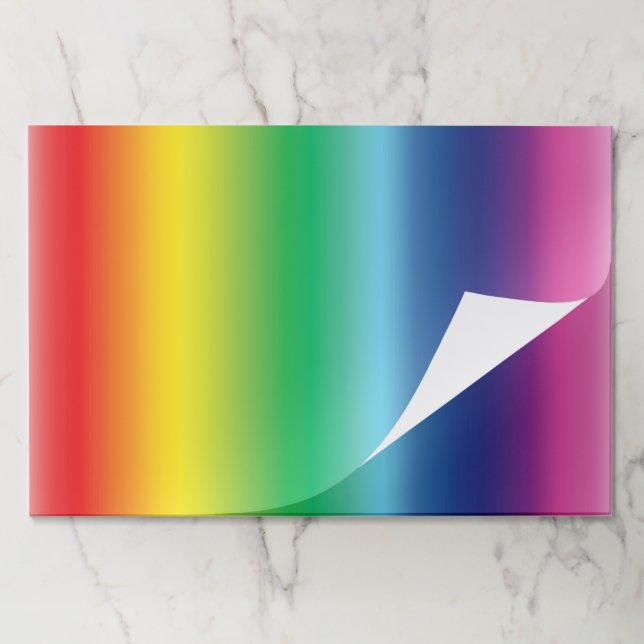 pride rainbow colors flag lgbt paper pad (Folded)