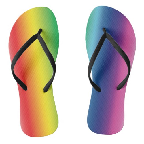 pride rainbow colors lgbt flip flops