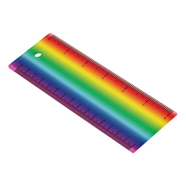 pride rainbow colors lgbt ruler (Angled)