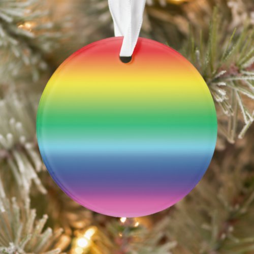 Pride rainbow colors lgbtq gay flag Christmas Ornament