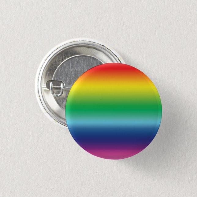 Pride rainbow colors lgbtq gay flag equality button (Front & Back)