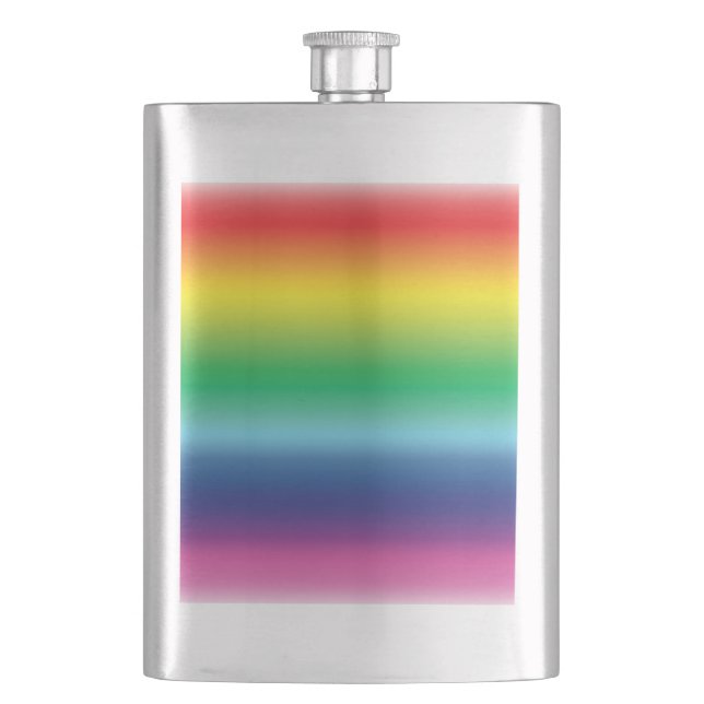 Pride rainbow colors lgbtq gay flag - flask (Front)