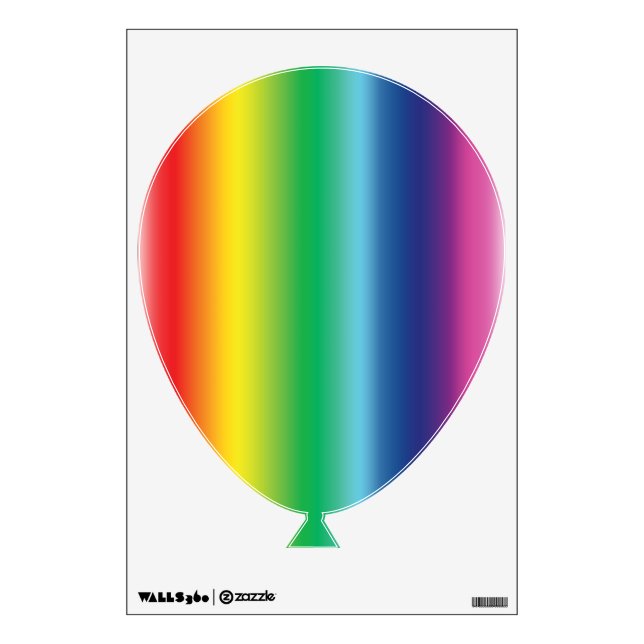 Pride rainbow colors lgbtq lgbt baloon wall decal (Front)