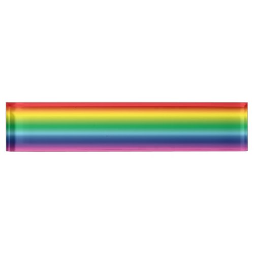 Pride rainbow colors lgbtq lgbt gay Desk sign