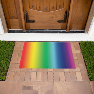 Pride rainbow colors lgbtq lgbt gay flag doormat