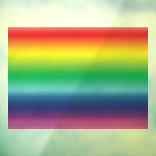 Pride rainbow colors lgbtq lgbt gay flag window cling (Sheet 3)