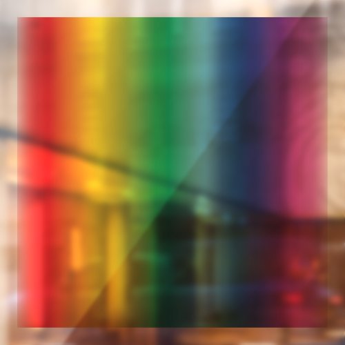 Pride rainbow colors pattern gay flag window cling