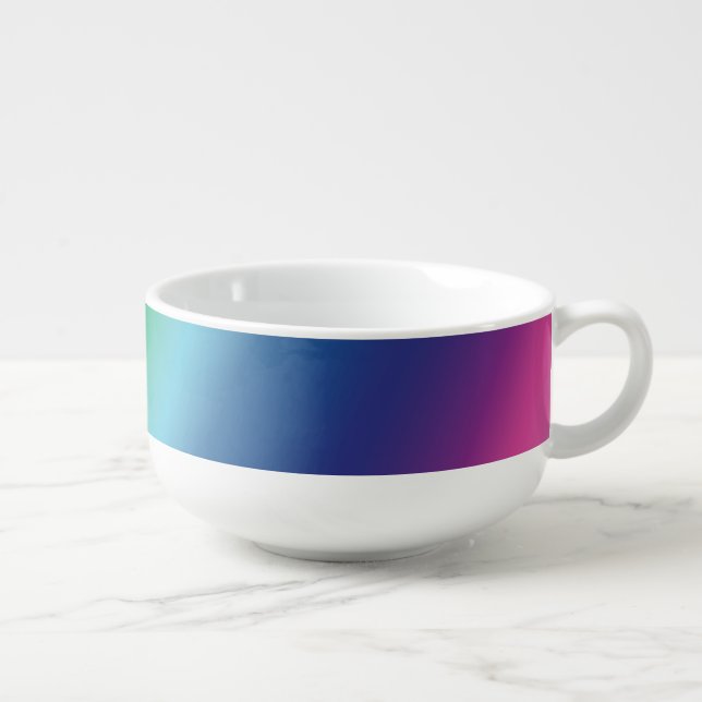 Pride rainbow colors pattern modern soup mug (Left)