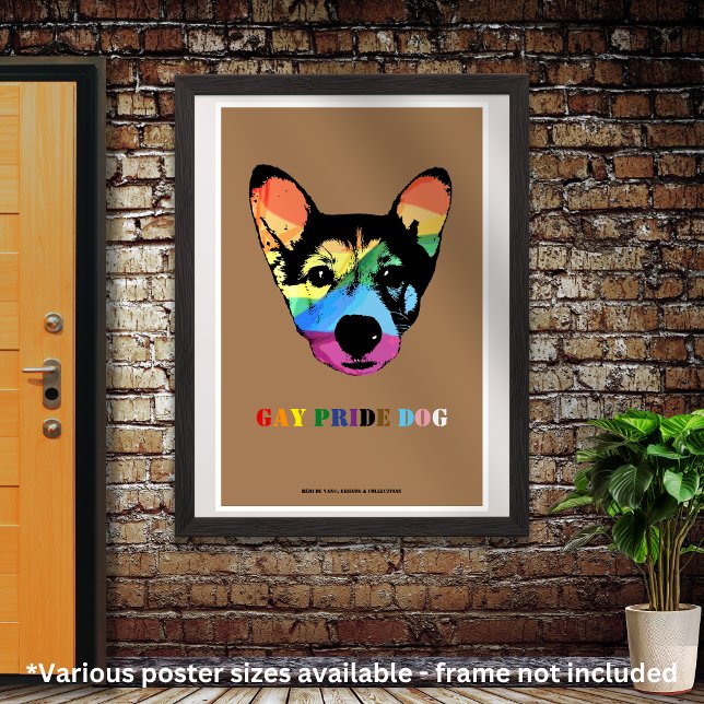Pride Rainbow Dog Gay Design Poster (Creator Uploaded)