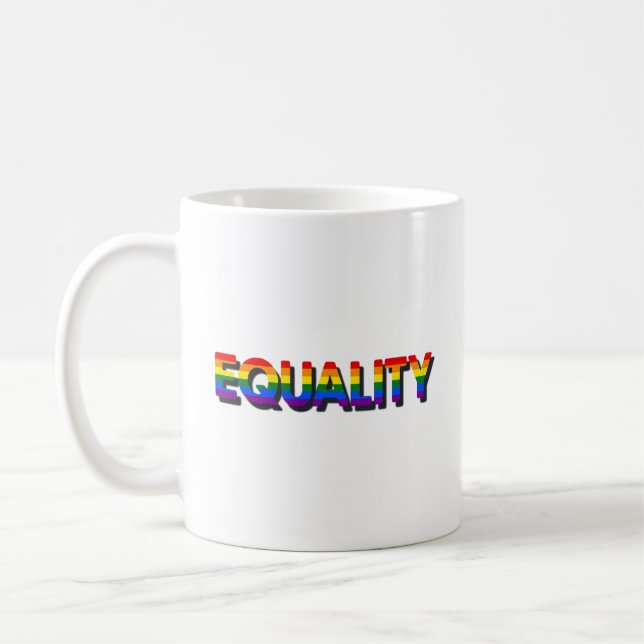 Pride Rainbow Equality Coffee Mug (Left)