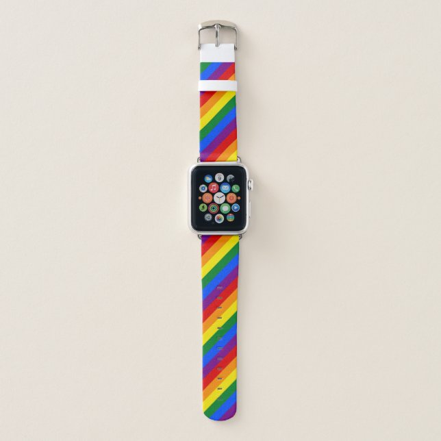 Pride Rainbow Flag Apple Watch Band (Front)