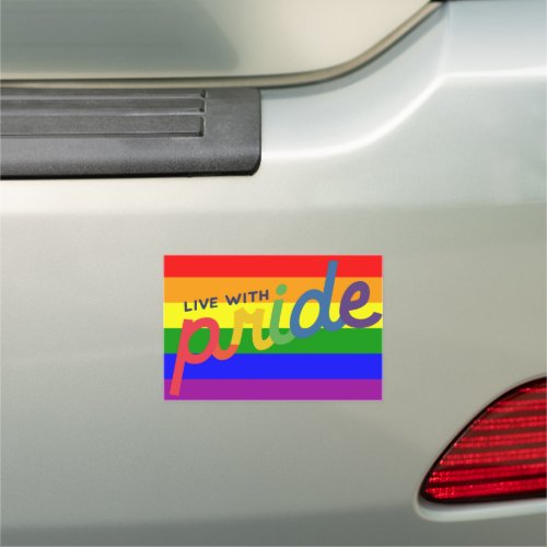 pride rainbow flag Car Magnet