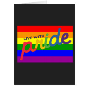 pride rainbow flag       card