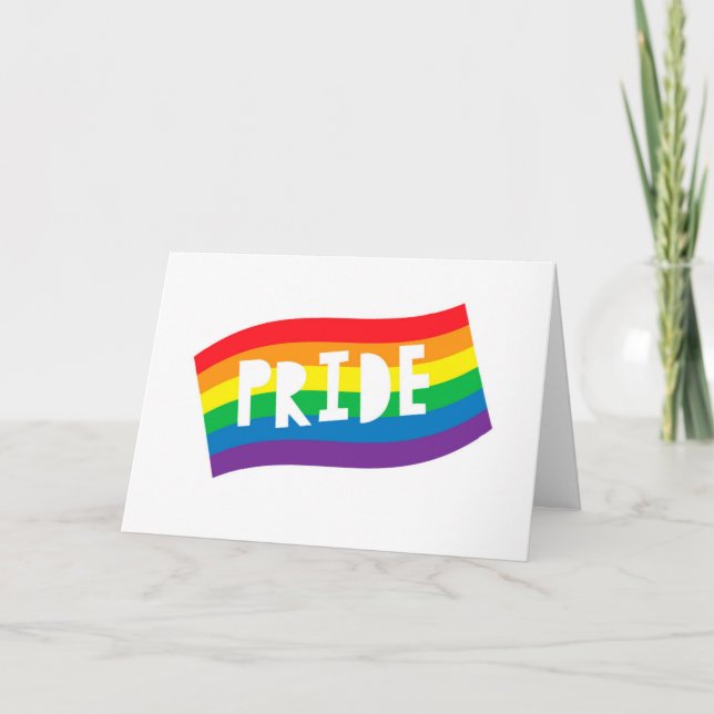 Pride Rainbow Flag Card (Front)