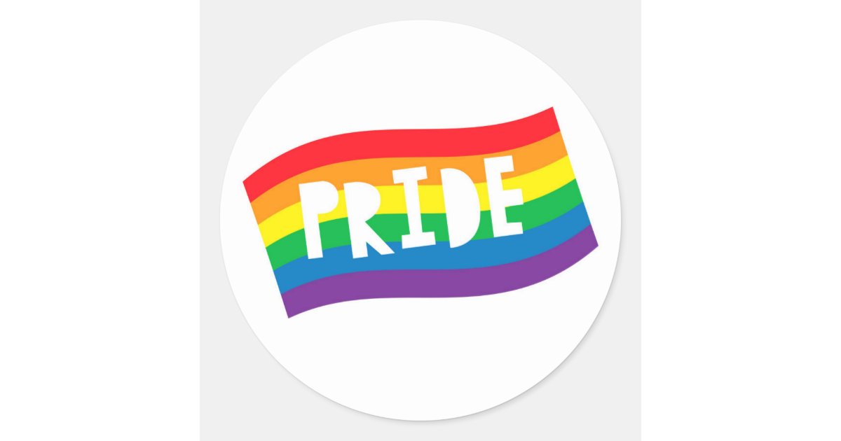 Pride Rainbow Flag Classic Round Sticker | Zazzle