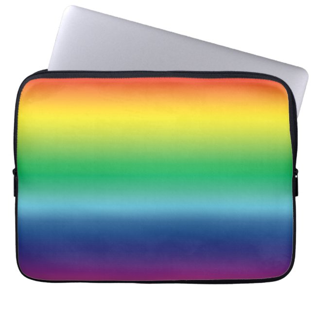 pride rainbow flag color lgbt laptop sleeve (Front)