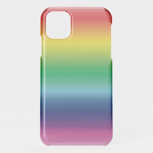 pride rainbow flag color lgbt lgbtq clear iPhone 11 case