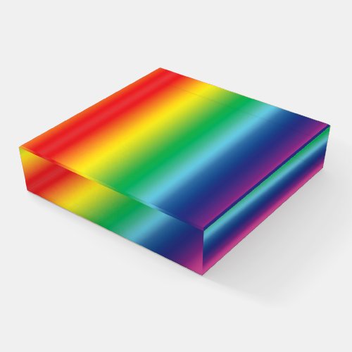 pride rainbow flag color lgbt paperweight