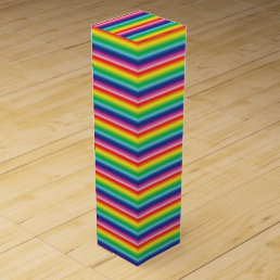 pride rainbow flag color lgbtq stripes wine box