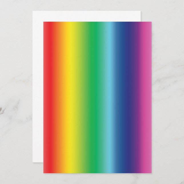 Pride rainbow flag colors gradient pattern modern invitation (Front/Back)